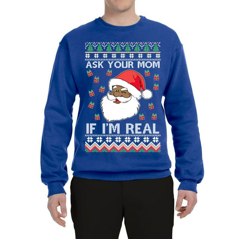 Black santa claus ugly sweater hot sale