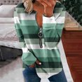 thumbnail image 2 of FNFYFH Half Zip Sweatshirts for Women Fashion Striped Pullover Loose Fit Long Sleeve Crewneck Tunic Sweatshirt 2025 Zipper Tops Shirts Red XXL, 2 of 5