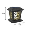 thumbnail image 3 of VOAVEKE Solar Garden Light,Solar Post Lights Outdoor Fence Cap Light For Posts Patio Garden Decoration LIGHTING Black，Lighting Solar Outdoor Post Cap Lights Light For Fence, 3 of 5