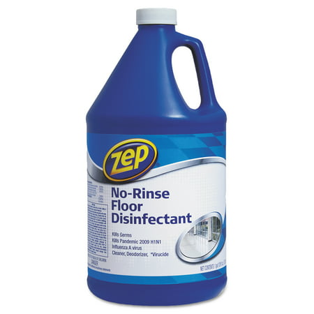 Zep Commercial Floor Disinfectant No Rinse 1 Gallon Blue ZUNRS128
