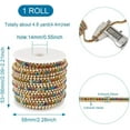 thumbnail image 2 of HAHDAXIA Fashewelry 1 Roll/4.8 Yards 3 Rows Crystal Rhinestone Close Chain 8.5mm Wide Colorful Rhinestone Claw Cup Chain Trim with Gold Base for Sewing, Clothing, Wedding Cake, Wine Glass Dec, 2 of 6