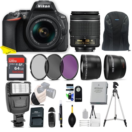 Nikon D5600 DSLR Camera + 18-55mm VR + Filters + 64GB Saving Kit (International Version)