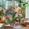 thumbnail image 2 of 15cm Hummingbird Suncatcher Stained Glass Hanging Ornament Colorful Window Decor for Garden Patio Courtyard Nature Themed Home Decor Gift for Bird Lovers Sunlight Rainbow Maker Decorative Pendant, 2 of 6