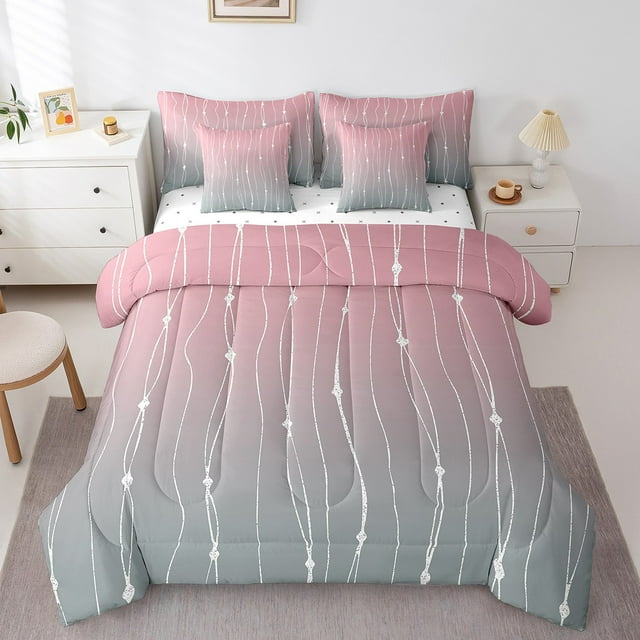 YST,Gradient Collection , 7 Pcs, Géométrique, Format Grand Lit