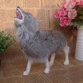 thumbnail image 4 of Realista de pie aullando decorativo jardín hogar ornamento estatua - 10'' Gris kusrkot Figuras de animales, 4 of 8