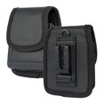 thumbnail image 3 of HLONK Case for Moto Razr 2023 / Razr+ 5G / Razr 5G /  Z Flip5 5G  Flip4 5G  Z Flip3 Flip Phone Case  Nylon Pouch [with Belt Loop  Metal Clip] Black, 3 of 12