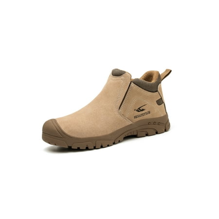

Difumos Mens Breathable Mid Top Safety Shoe Anti-smash Industrial Non-Slip Insulation Comfortable Working Shoes