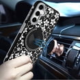 thumbnail image 2 of For Samsung A17 5G Metal Diamond CD Pattern Design Matte Finished Hybrid with Rotational Ring [Car Mount Friendly] Case - 7, 2 of 4