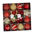 thumbnail image 4 of 44 piezas de bolas navideñas, adornos colgantes decorativos, esferas, adornos hechos de Viejo rojo dorado, 4 of 9