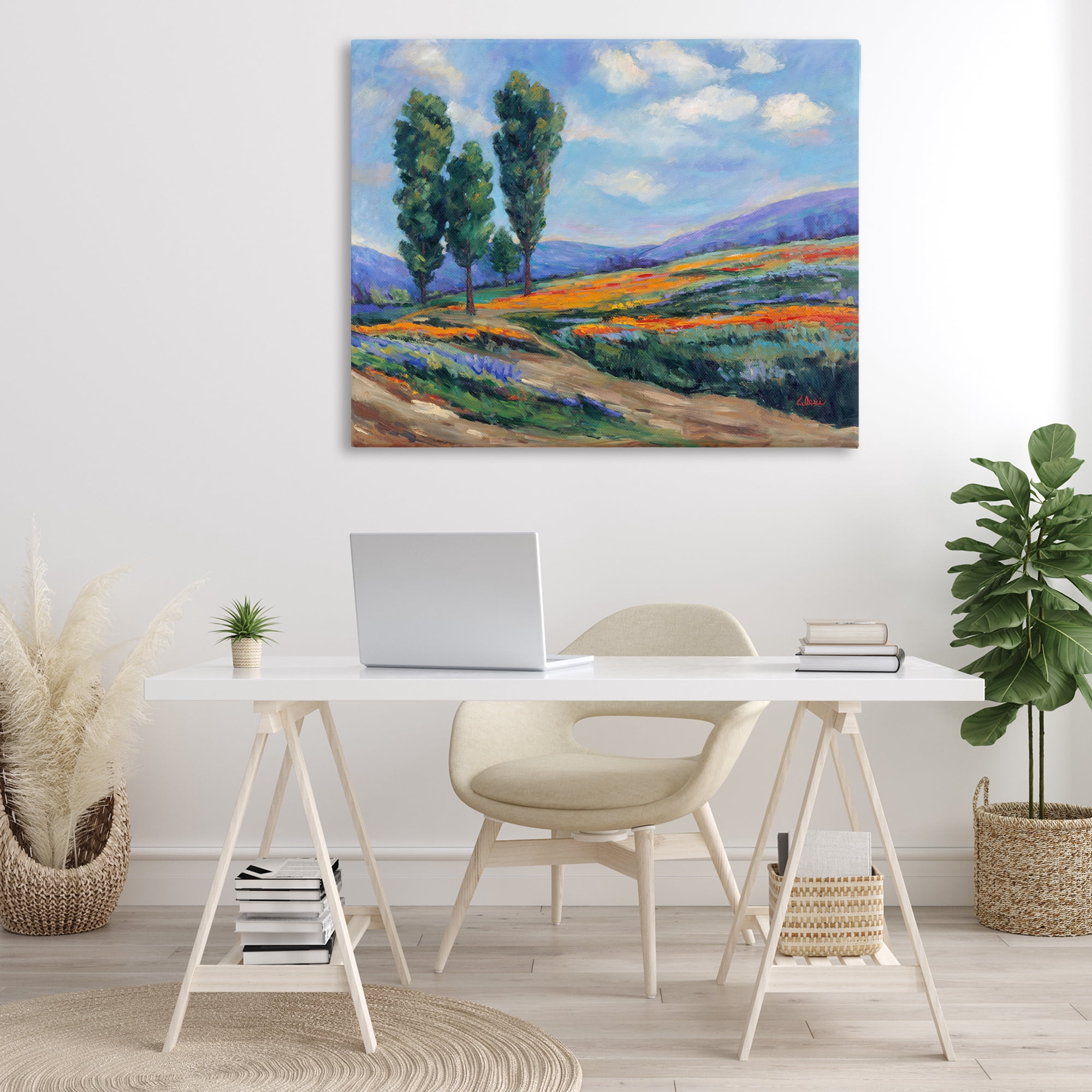 Stupell Industries Rolling Hills Traditional Landscape Landscape & Nature Painting Wrapped Canvas Art Print Wall Art, 48 x 36