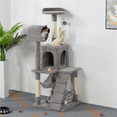 thumbnail image 3 of Yaheetech 51'' Multilevel Chat Arbre Condo avec Griffoir, Gris Clair, 3 of 11