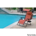 thumbnail image 5 of Jeco GCOL16-2 Oversized Olefin Zero Gravity Chair with Sunshade & Drink Tray, Mocha - Set of 2, 5 of 5