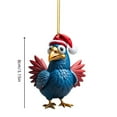 thumbnail image 3 of Utoimkio Cute Rooster Christmas Ornaments 2024 Christmas Gifts for Kids Christmas Tree Decorations Pendant,Acrylic Xmas Tree Hanging Decor Party Supplies, 3 of 6