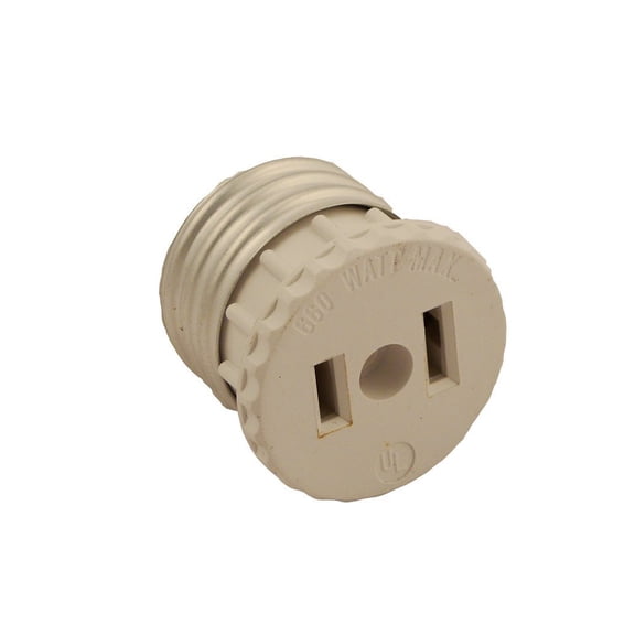 Leviton Adapter Socket to Outlet - White
