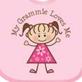 thumbnail image 4 of Inktastic My Grammie Loves Me Girls Baby Bib, 4 of 4
