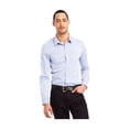 thumbnail image 1 of Kenneth Cole Mens Dobby Super Slim Button Up Shirt, Blue, Small, 1 of 1
