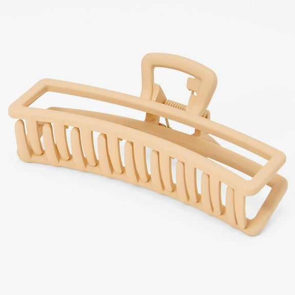 Claire's Cream Large Rectangle Hair Claw