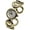 Gold, variant on Collection Japanese Quartz Womens Round 24mm Case Circular Pattern Cuff Bangle Watch