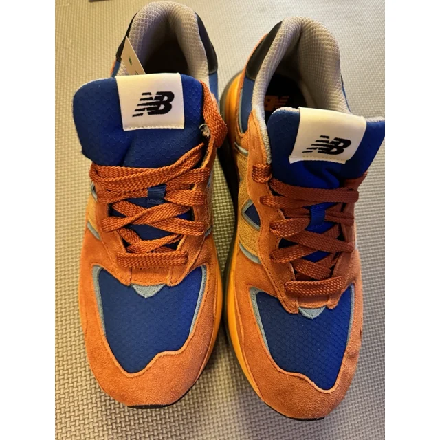 New Balance Shoes Mens Size 10.5 Rust Orange Suede Oxide Blue Groove Sneakers