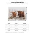 thumbnail image 2 of Salouo Yak Print Throw Blanket Gifts for Women Men Soft Flannel Blanket for Home Living Room Decor Bedroom Blanket Gifts for Mom Dad -50"x40", 2 of 7