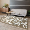 thumbnail image 2 of SUSSEXHOME Leaves Collection 5'x7' Beige&White Area Rug, Extra Soft and Comfy Carpet, Area Rugs for Kitchen, Living Room Rug, Runner Rug, Indoor Rugs for Bedroom, Machine Rug for Kids Rug, Area Rug, 2 of 7