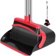thumbnail image 1 of Broom and Dustpan Set, 52-in Long Adjustable Handle Broom Dustpan Combo with Dustpan Teeth to Automatically Clean Hair Suitable for Home Kitchen Office Hall Floor（Black&Red）, 1 of 1