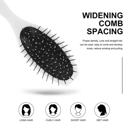 ROSENICE 2Pcs Home Paddle Hair Brush Brush Hair Comb for Men and Women
