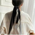 thumbnail image 5 of POINTERTECK Slim and Small Long Silk Scarf,Female Wild Spring and Autumn Tied, Bag Ribbon Wild Scarf Long Diamond Headdress Tie Hair Band For Woman and Girls-Black, 5 of 5