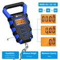 thumbnail image 5 of Luggage Scale, AMIR Digital Fish Scale with Fishing Gripper Portable Digital Luggage Scale with Hook and Tape Measure 110lb Weight Max LCD Screen Display Blue, 5 of 10