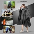 thumbnail image 5 of Poncho de Pluie pour Femme Unisexe Cape de Pluie Imperméable Manteau de Pluie de Festival Poncho de Pluie Réutilisable Randonnée Cyclisme Plein Air Manteau de Pluie Polyvalent avec Capuche, 5 of 5