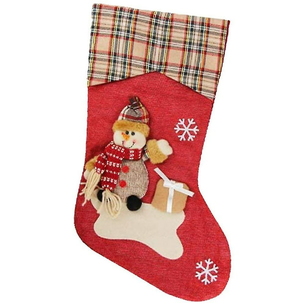 Medias navideñas, Medias navideñas clásicas de gran tamaño Papá Noel Muñeco de nieve