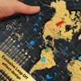 thumbnail image 3 of OVANTO Scratch Off World Map - 17x24 World Map Poster, The Only Travel Map with Super Easy Scratch Foil, Flags, Capitals, Population, Monuments, Land, 3 of 9