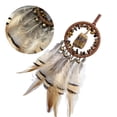 thumbnail image 2 of Ethnic Natural Stone Bells Dreamcatchers Wall Art Handmade Feathered Tassels Wall Ornament Car Hangers Decors, 2 of 9