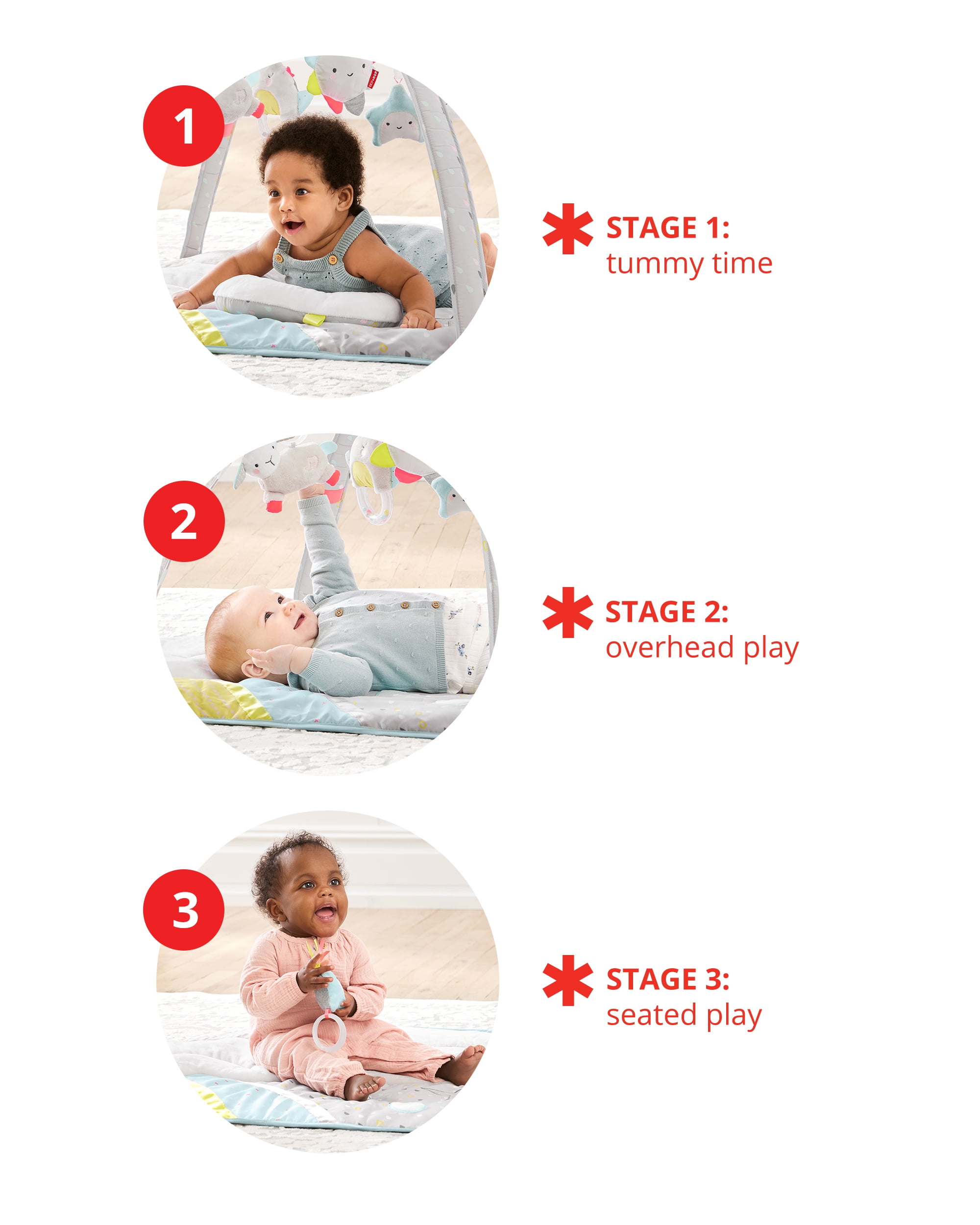 Skip Hop Baby Activity Play Gym, Silver Lining Cloud, Age 0-2 Years, Grey