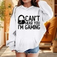 thumbnail image 2 of Gelikeya Funny Can't Hear You I'm Gaming Hoodies for Girls Cute Casual Sweatshirt Long Sleeve Pullover Shirts 3-12Y (White, 8-10 Years), 2 of 5