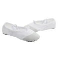 thumbnail image 4 of White Ladies Lace-Up Dance Footwear Plus Size Design Fall Winter Soft Sole Canvas Practice Shoes For Training And Recreational Use, 4 of 6