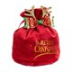 thumbnail image 2 of Bolsa de regalo navideña de terciopelo | Pequeña bolsa navideña roja y verde para dulces y regalos | Bolsa de tela reutilizable con asa | 10 x 13 cm, 2 of 5