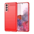 thumbnail image 1 of PANDACO Étui en Métal Brossé Rouge pour Samsung Galaxy S21 FE, 1 of 4