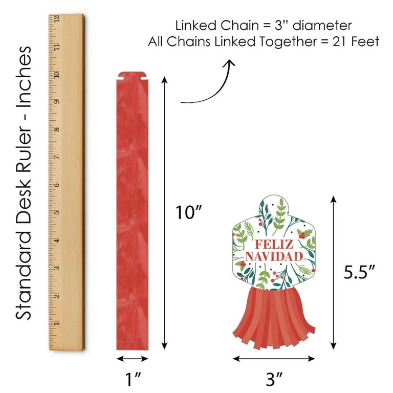 Big Dot Of Happiness Merry Little Christmas Tree - 90 Chain Links & 30 Paper  Tassels Decor Kit - Red Truck Christmas Party Paper Chains Garland- 21 Ft :  Target