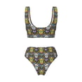 thumbnail image 2 of Honeii Sugar Skulls Print Women’s Bikini Set,Two Piece Swimsuit Bathing Suits,Stylish High Elasticity Swimwear for Beach and Pool, 2 of 3