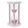thumbnail image 1 of Wooden glass Hourglass Pink Clock Game/Cooking Timing Tools 30 Mins, 1 of 8