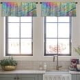 thumbnail image 4 of LALILO Kitchen Curtain Valance Psychedelic Light Rod Pocket Window Curtain 52"x 18" Set of 2, 4 of 6