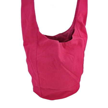 Bright Neon Pink Cotton Canvas Sling Bag