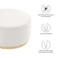 thumbnail image 5 of Modway Tilden Performance Velvet Upholstered Ottoman in Alabaster Natural, 5 of 7