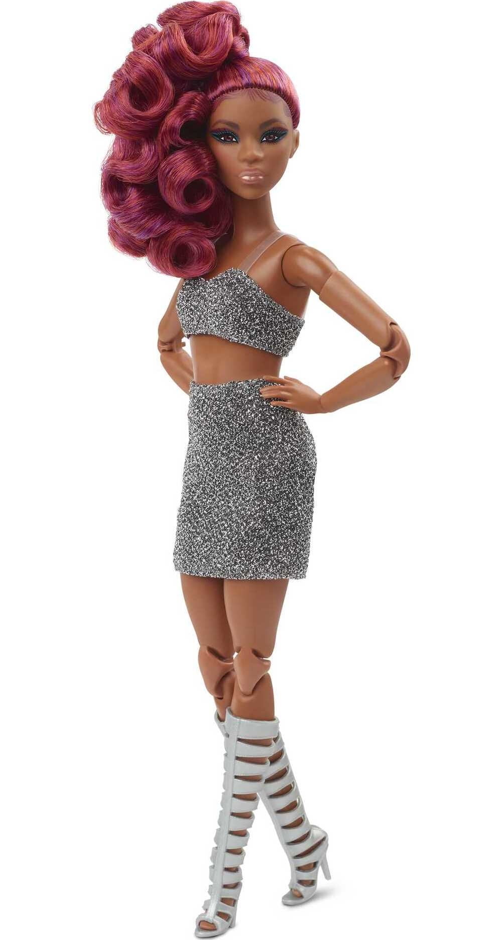 Barbie Signature Fully Posable Barbie Looks Doll (Petite, Curly Red Hair) -  