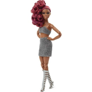 Barbie Signature Barbie Looks Doll (Petite, Brunette Pixie Cut) Fully  Posable Fashion Doll Wearing Black Midi Skirt and Top, Gift for Collectors