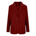 thumbnail image 5 of Rotm Womens Blazers Dressy Casual Womens Long Sleeve Blazer Business Casual Open Front Work Office Suit Jackets Wine,S, 5 of 6