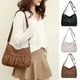 thumbnail image 1 of Bolso de hombro multicapa para mujer de moda 2025 Tote plisado de gran capacidad Bolso de mano versátil y moderno para viajes de trabajo Compras Negro Blanco Marrón 27x20x12cm/10.63x7.87x4.72in, 1 of 6