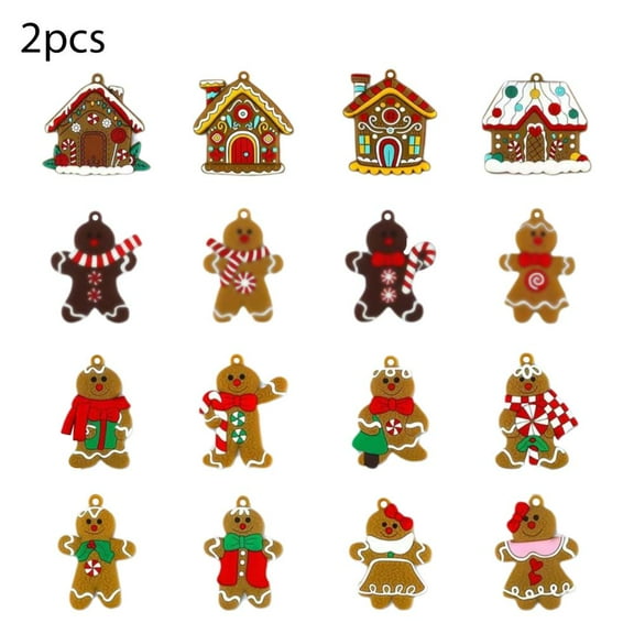 32 PCS Gingerbread Man Ornaments for Christmas Tree 2025, Gingerbreads House Ornament, Christmas Tree Hanging Party Decor for Xmas Home Kitchen Holiday Decor