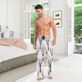 thumbnail image 7 of FREEAMG Deer Head Silhouettes Pajama Pants for Men, Men's Separate Bottoms, Pure Cotton Comfortable Lounge Pants?439?, 7 of 7